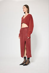 ACIDWASH FLEECE CARDIGAN
